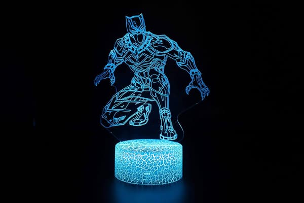 Superhelt 3D Illusjon Nattlys 7 Fargeendringsdekorlampe