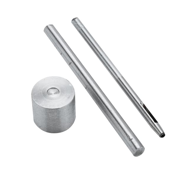 Sliver Round  Double Cap Leather Rivets med 3pcs Fitting Tools Set (9mm x 120sets)