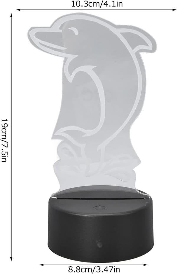 Natlampe, USB-opladning Touch Control 3D Natlampe f