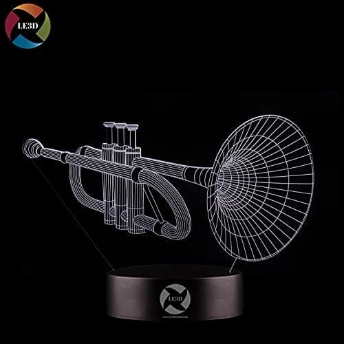 3D Optisk Illusions Natlampe - 7 LED Farveskiftende Lampe
