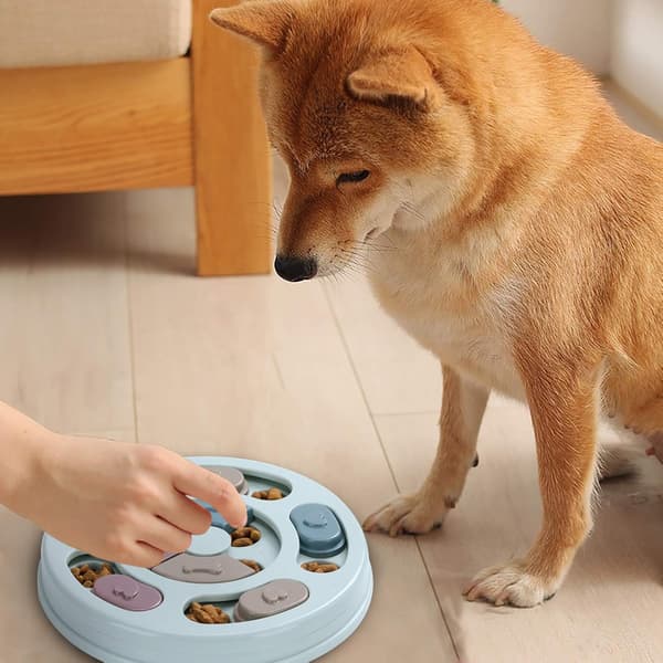 Hunde Mad Puzzle Foder Legetøj - IQ Træning & Mental Berigelse Godbid Puzzle til Hunde Dark blue