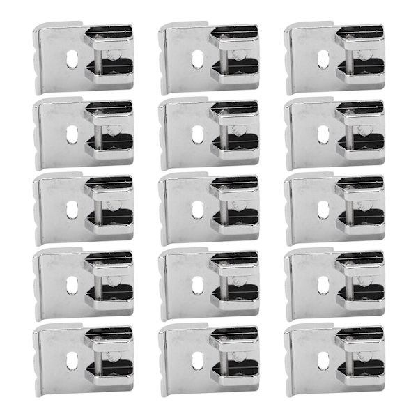 15 stk. Dobbelt Kantsyningspresserfod i Rustfrit Stål 2,3x1,8cm Blankt Udseende Syning Kantsyningspresserfod til Husholdningssøm