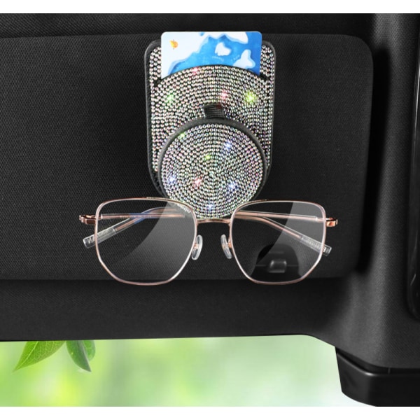 1 STK Rhinestone Diamond Dekoration Clip Solskærmsbriller Br