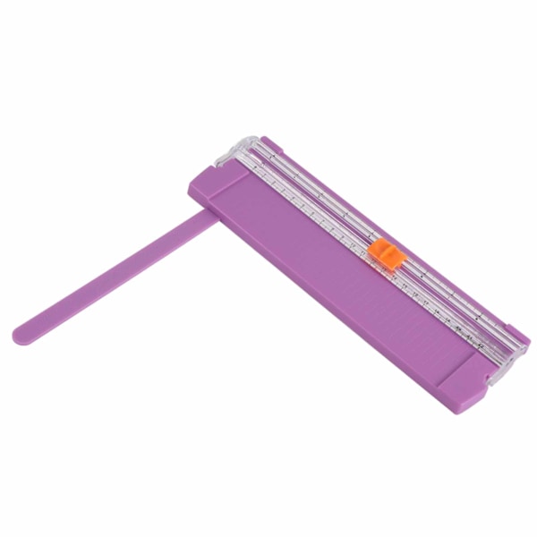 Lille papircutter, letvægts mini, bærbar, foldbar papirskærebord, A4 papirskærer til studerende, mørk lilla