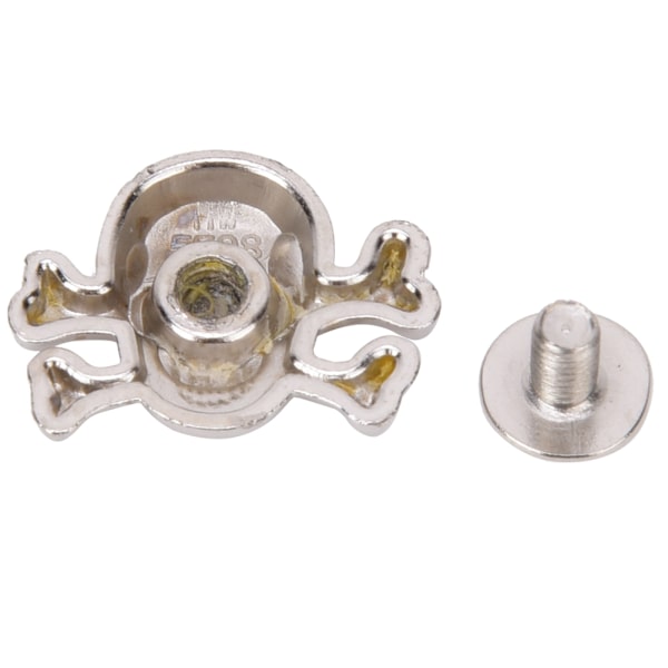 20 stk DIY 15mm Punk Skull med Bone Rivet Gotiske Ornamenter / Bagasjetilbehør Ghost Head med Bone Silver