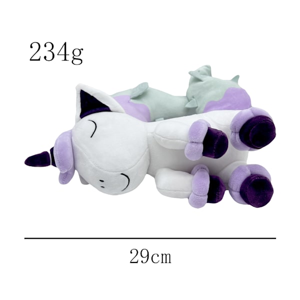 2024 Ny Sovande Riolu Ponyta Plysch Plyschdocka, Mjukt Stoppat Djurdocka för Barn, Bra Val för Pojkar och Flickor på Födelsedag, Jul och Halloween Purple