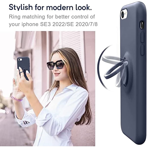 Kompatibel med iPhone SE 2022 Fodral 4.7 tum, iPhone SE3 Fodral