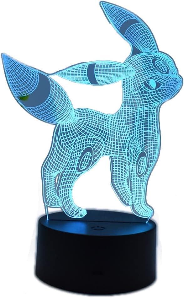 Cartoon Elf Umbreon Nattljus 3D Illusion LED-ljus Barn