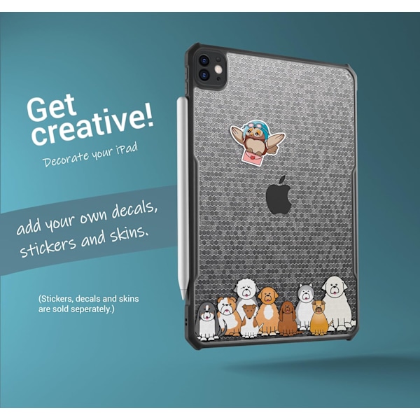 TineeOwl iPad Pro 13 Skal (2024) M4, Ultratunt Matt Klart Skal, Stöder Apple Pencil Laddning, TPU Stötfångare (Matt Baksida/Svart, Pro Matte Back ipad pro13（2024）