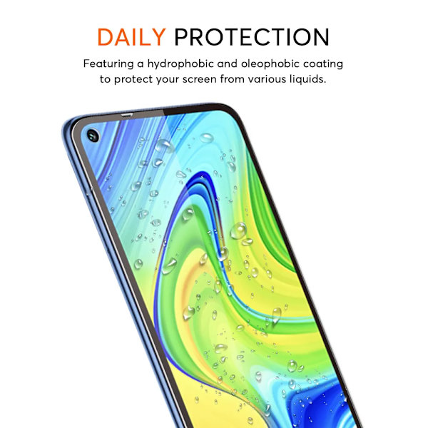 2PCS Full Cover Härdat Glas För Xiaomi Redmi Note 10T Skärmskydd Glas