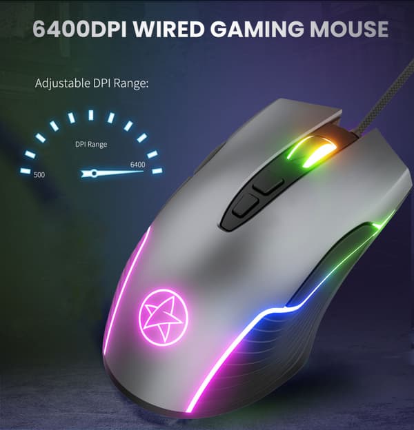 G901RGB Gamingmus Kablet Programmerbar Ergonomisk USB-mus