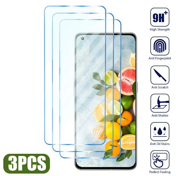 3PCS Härdat glas för Realme GT 2 skärmskydd