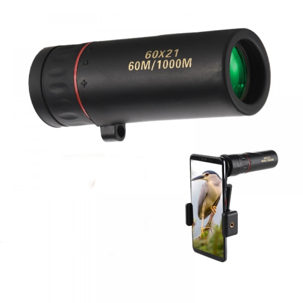 Teleskop 60x21 HD Mini Monokulær Zoom Dag Nat Syn, Bla