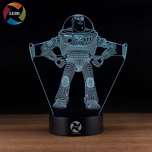 3D Optisk Illusions Natlampe - 7 LED Farveskiftende Lampe