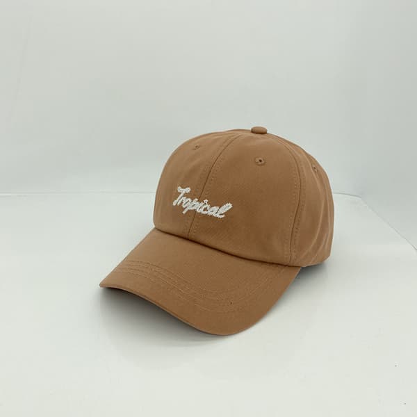 Mjuk topp bomull mångsidig casual basebollkeps Brown