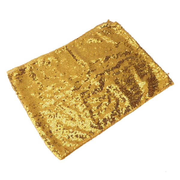 Guld paljett duk stretchig elastisk 2 färger vacker praktisk bröllopsduk för fester dekoration guld