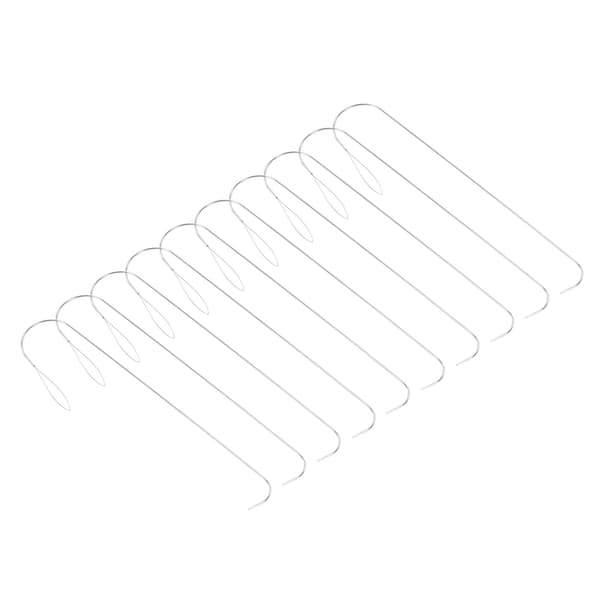 10 stk Buede Perlenåler Rustfritt Stål DIY Perle Spinner Nåler Buede med Buet Håndtak Stor Øye Buede Perlenåler
