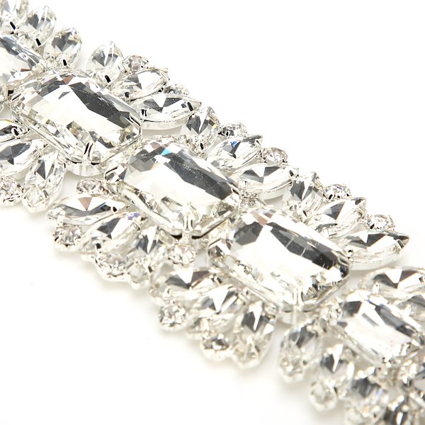 Kristalli Rhinestone Kukka DIY Ompeleva Vaatteet Kengät Koriste Tarvikkeet Valkoinen