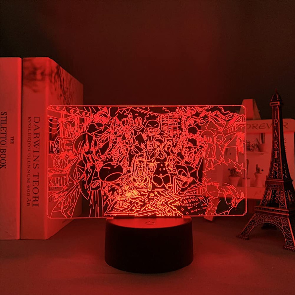 3D LED Nattlampefigur er egnet for soveromsdekorasjon