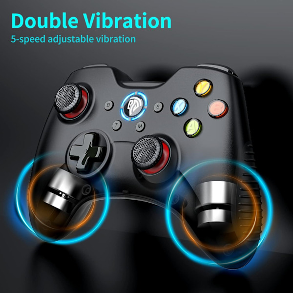Kablet Gaming Controller til Windows PC/ PS3/ Android TV Box/Tesla black-wireless version
