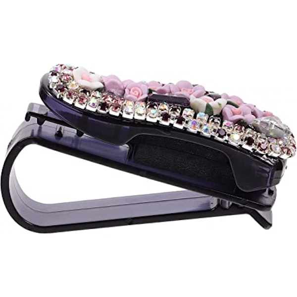 Rhinestone-aurinkolasien pidike auton aurinkosuojaan Bling Bling
