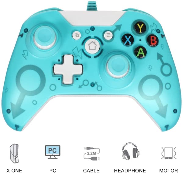 Kablet controller til Xbox One, USB-controller, Xbox One, Xbo White