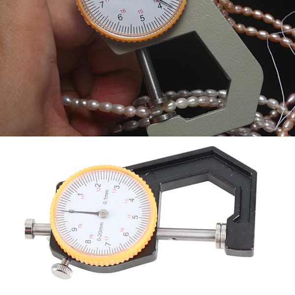 Paksuusmittari Testeri Dial Flat Head Kasvisparkittu Nahka DIY Mittaustyökalu 0-20mm