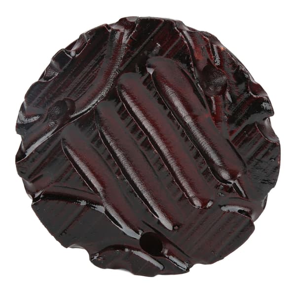 Rund träbas multifunktionell retro snidning elegant trädisplaystativ för heminredning present Innerdiameter 12 höjd 2,5 cm