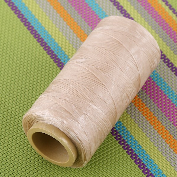240 meter 150D 1 mm vaxad tråd sladd sömnad för DIY läder handsömnad (beige)