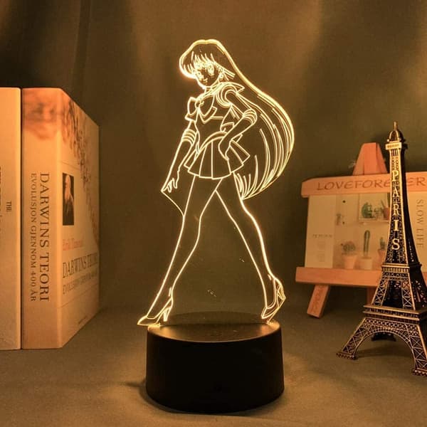 Sailor Moon Sailor Mars 3D Yövalo, Akryylipaneeli Abs Ba