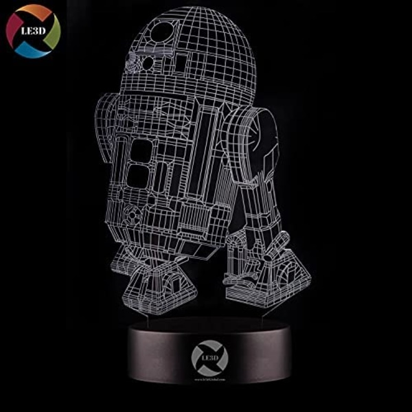 3D optisk illusionsnattlampa - 7 LED-färgförändrande lampa
