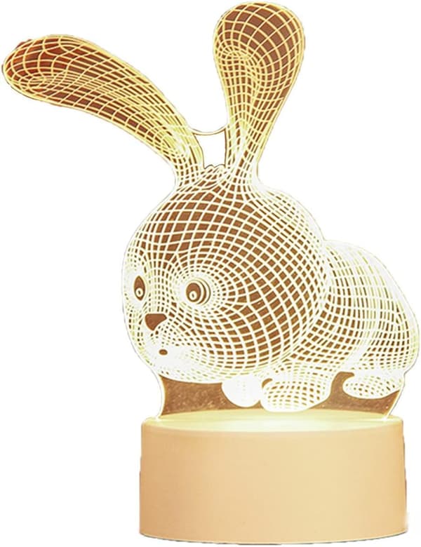 3D Lampe Akryl USB LED Nattlys Julefest Bryllupsdekor
