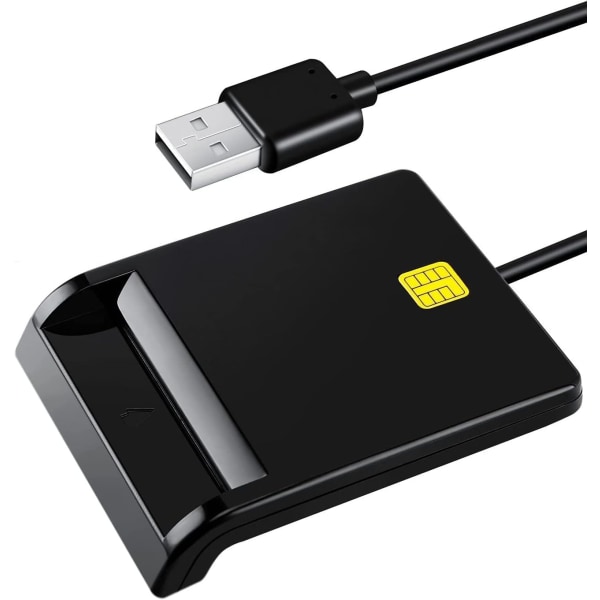 CAC-kortinlukija, sotilaskäyttöön, CAC-lukija, älykortinlukija DOD Military USB Common Access CAC, yhteensopiva Windowsin, Mac OS:n ja Linuxin kanssa, Plug N Play, C