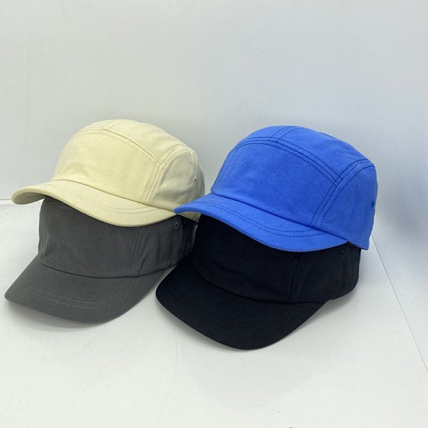 Platt topp keps herr och dam justerbar basebollkeps Grey