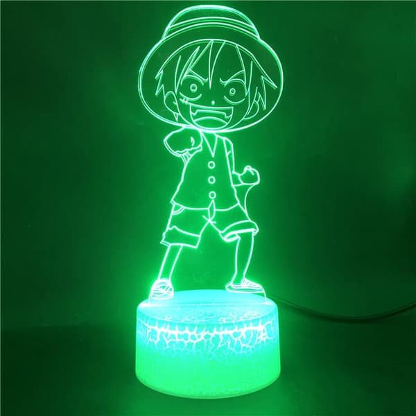 One Piece Luffy 3D Illusion Natlampe Smart Touch, RG