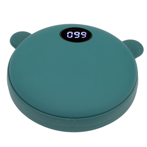 Ladattava kädenlämmitin, söpö karhu, 5200 mAh, 3 lämpötila-asetusta, taskukokoinen sähkökädenlämmitin puhelimeen, tablettiin, talvi, vihreät karhun korvat