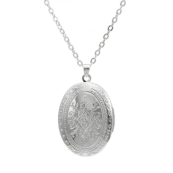 Halsband med medaljong, graverat hjärtformat medaljonghänge med bilder, personligt fotomedaljong, minnesmedaljong för kvinnor och flickor