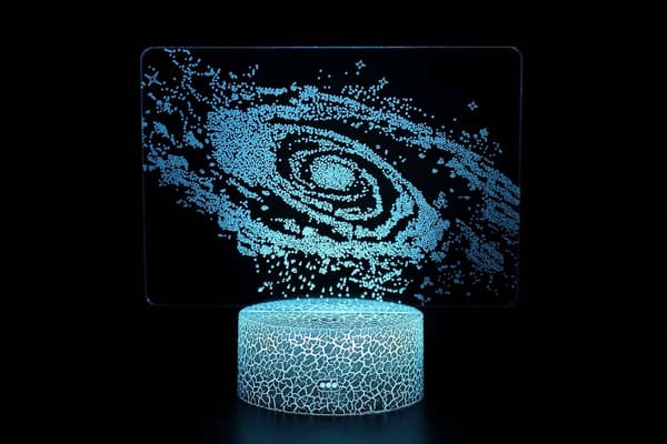 3D Illusjon Univers Stjerner Nattlys Lampe 16 Fargeendringer