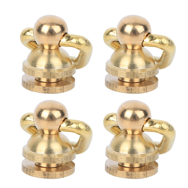 4 stk. Metallring Skrue Rundt Hode Pigger Nagler Rivet Spiker DIY Lær Håndverk Maskinvare Tilbehør Messing