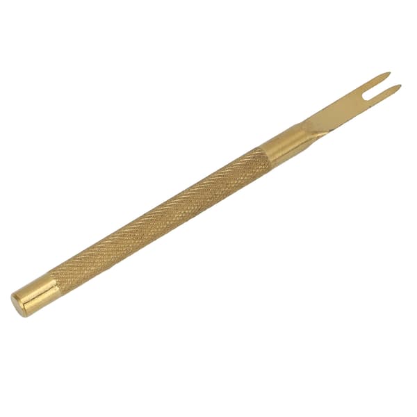 Lærspiss Meisel 4mm Rustfritt Stål Anti-Skli Håndtak Design Skarpt Gull Lærhull Meisel 2 Tenger