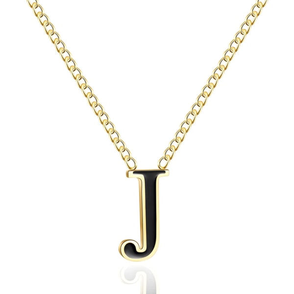 18k Guldpläterat Halsband med Bokstav, Rostfritt Stål Initial A-Z