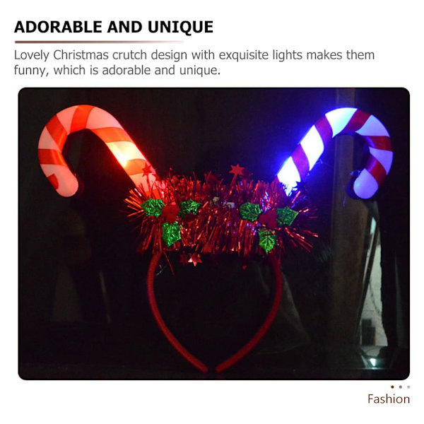Jouluhiuspanta Xmas Candy Cane -hiuspanta Hohtava glitter Cosplay -asu Hiuspannan lomahiusvanteet Päähine Lukko