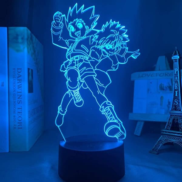 Hunter X Hunter 3D Illusion Natlampe Smart Touch, Ideel Gave til Hjemindretning Børn