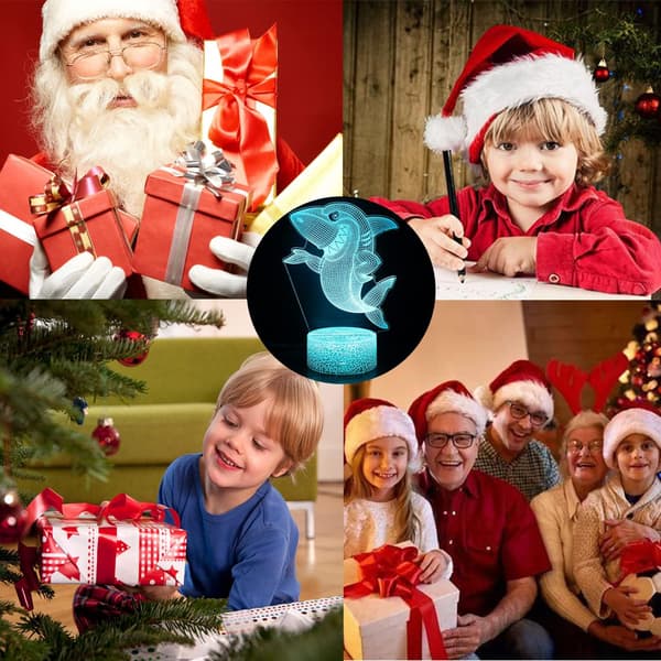 Hai-nattelys Gave til Barn, Hai Bordlampe, Bursdag Jul Gave til Jenter Gutter