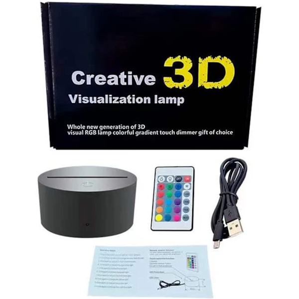 Gitarrlampa Gitarr 3D Nattljus Illusion Lampa för Barn med