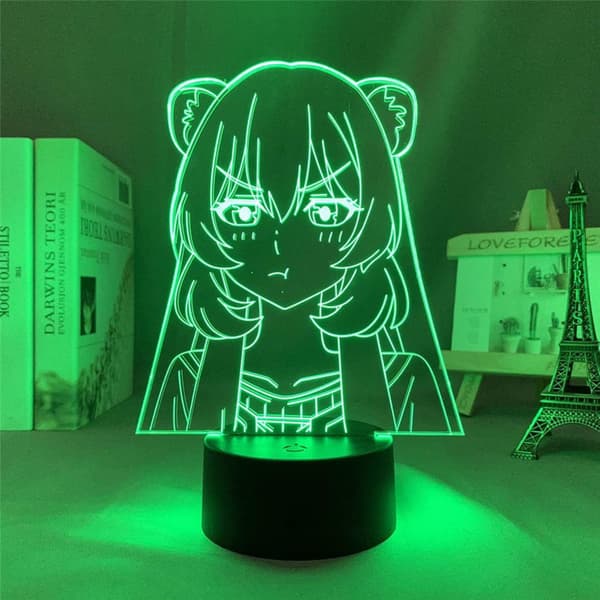 The Rising Shield Hero 3D Lampe Anime Natlampe til Soveværelse
