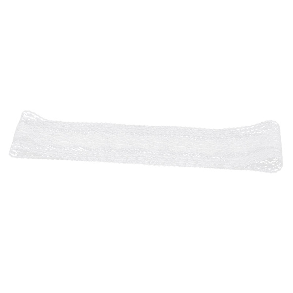 Blonderibånd Nylon Hvit Bølgemønster Trim Gavedekorasjonsartikler 5cm Bred 10 Yards Lang