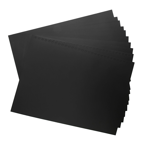 10 st svarta 30 hål A4 transparent PP bindemedelsfilm omslag hålslag dokumentmappar Ket
