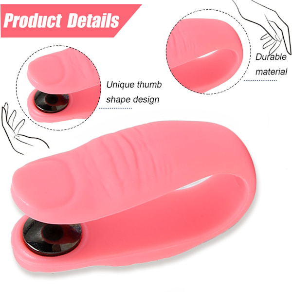 2 stk Tigermunn-klemme Rosa Liten Enkel å bruke Stressavlastning Holdbar Plast LI4 Akupressurpunktklemme for Massasjefamilie