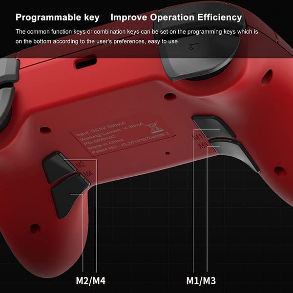 Trådløs controller, PG-SW018A Trådløs gamepad med 6-akser og genopladelig